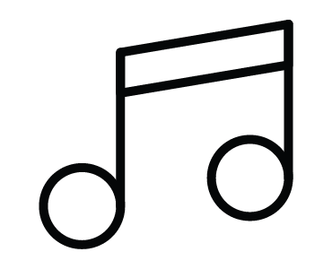 line illustration of musical note